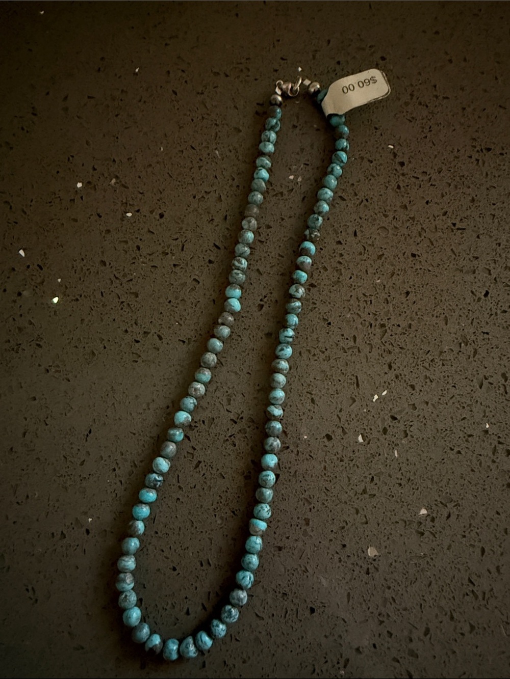 Turquoise Bead Necklace - Blue Turquoise Strand